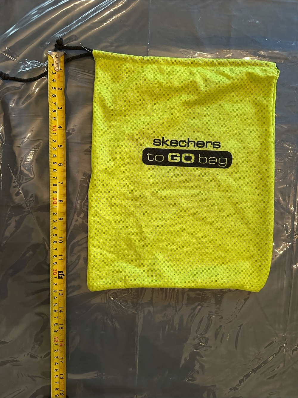 Skechers To Go Packable Drawstring Bag in Neon Yellow